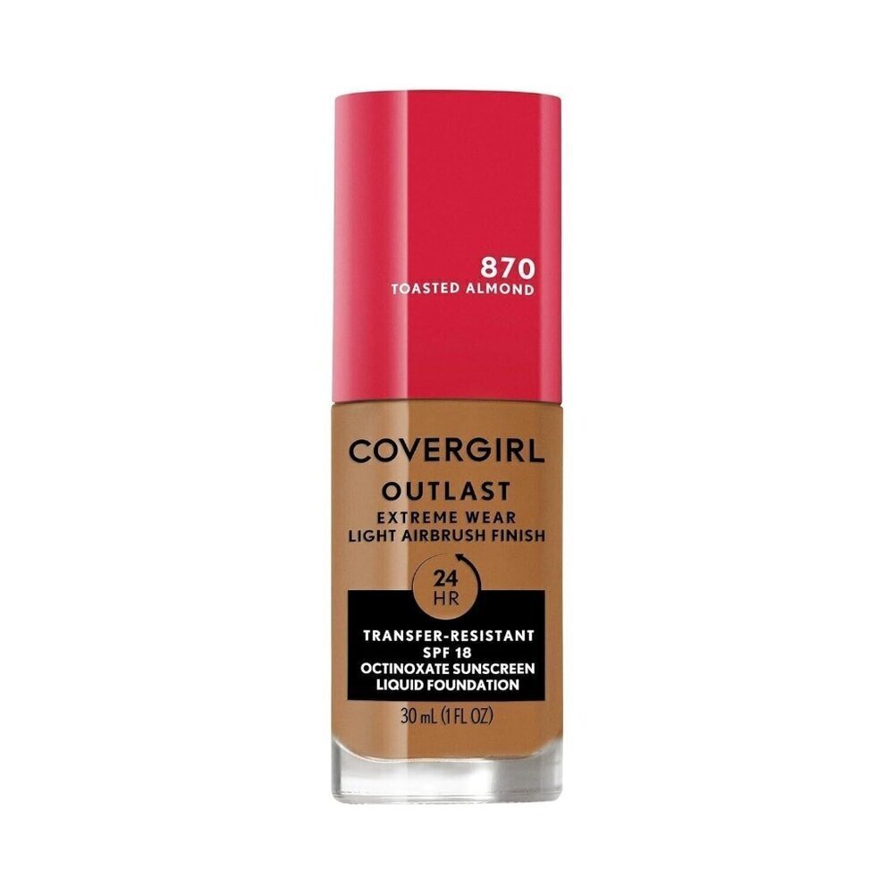 COVERGIRL Outlast Extreme Wear 3-in-1 Foundation #870 Toasted Almond  1 Fl Oz